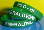 Screen printed silicone wristband sample