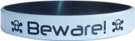 white with black colored text custom silicone bracelets